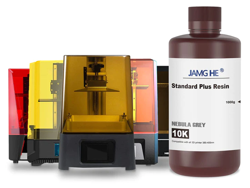 The Standard Plus 10K resin is compatible with 2K, 4K, 6K, and 8K open material resin 3D printers